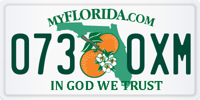 FL license plate 0730XM