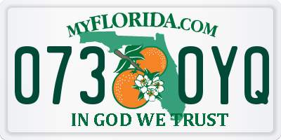 FL license plate 0730YQ