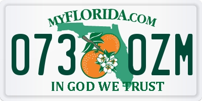 FL license plate 0730ZM