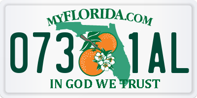 FL license plate 0731AL