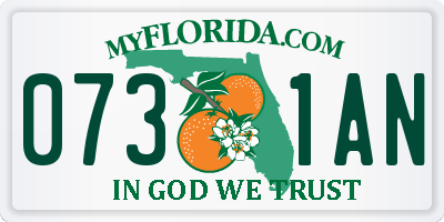 FL license plate 0731AN