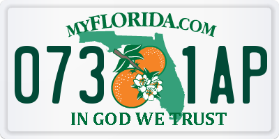 FL license plate 0731AP