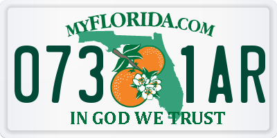 FL license plate 0731AR