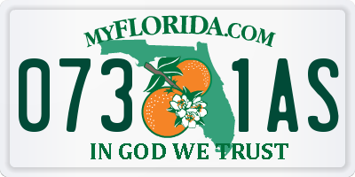 FL license plate 0731AS