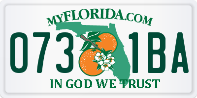 FL license plate 0731BA