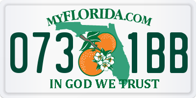 FL license plate 0731BB