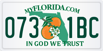 FL license plate 0731BC
