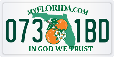 FL license plate 0731BD