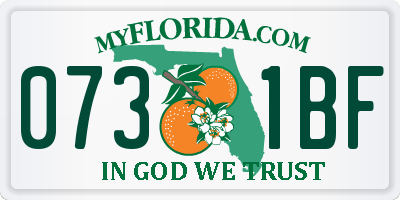 FL license plate 0731BF