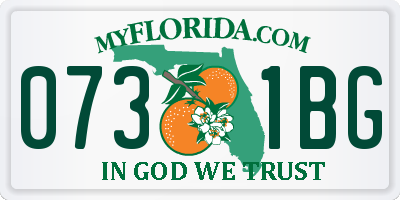 FL license plate 0731BG