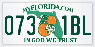 FL license plate 0731BL