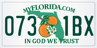 FL license plate 0731BX