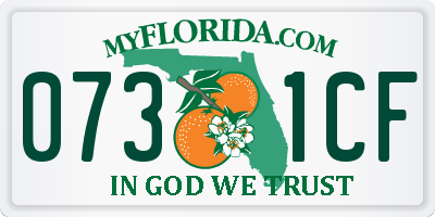 FL license plate 0731CF