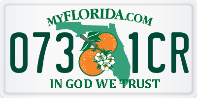 FL license plate 0731CR