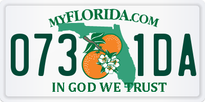 FL license plate 0731DA