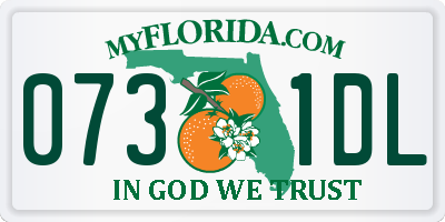 FL license plate 0731DL