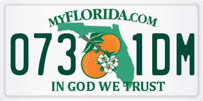 FL license plate 0731DM