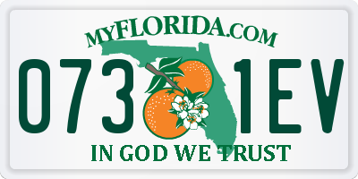 FL license plate 0731EV