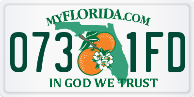 FL license plate 0731FD