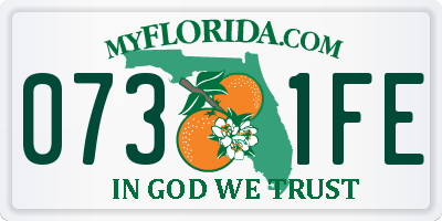 FL license plate 0731FE