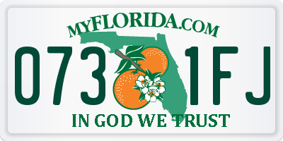 FL license plate 0731FJ