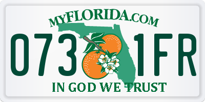 FL license plate 0731FR