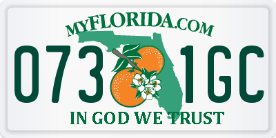 FL license plate 0731GC