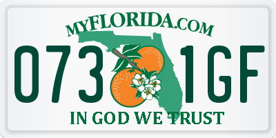 FL license plate 0731GF
