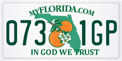 FL license plate 0731GP