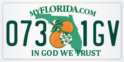 FL license plate 0731GV