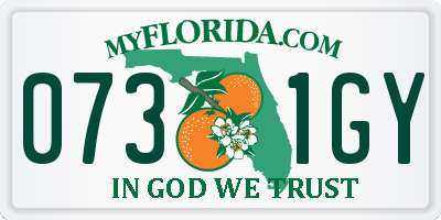 FL license plate 0731GY