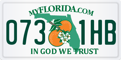 FL license plate 0731HB