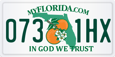 FL license plate 0731HX