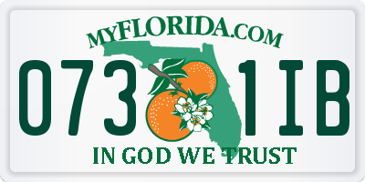 FL license plate 0731IB