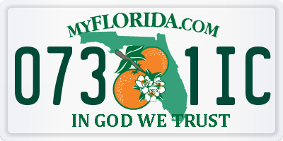 FL license plate 0731IC