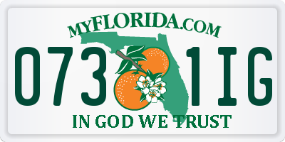 FL license plate 0731IG
