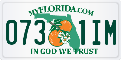 FL license plate 0731IM