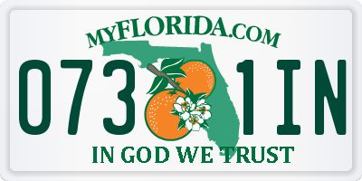 FL license plate 0731IN