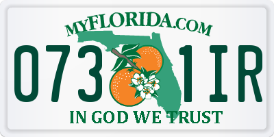 FL license plate 0731IR