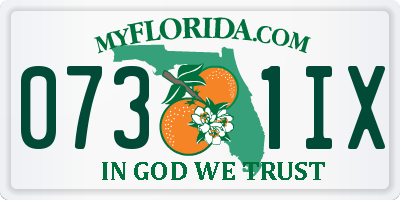 FL license plate 0731IX
