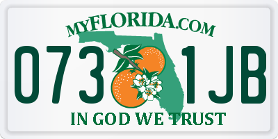 FL license plate 0731JB