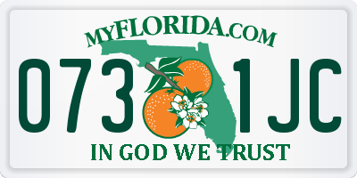 FL license plate 0731JC