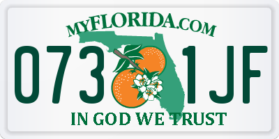 FL license plate 0731JF
