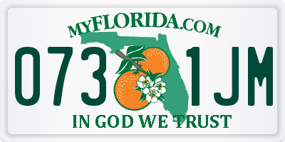 FL license plate 0731JM