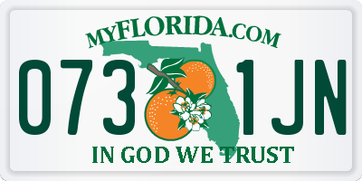 FL license plate 0731JN