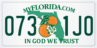 FL license plate 0731JO