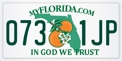 FL license plate 0731JP