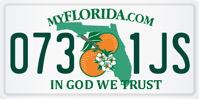 FL license plate 0731JS