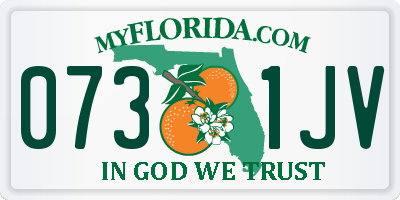 FL license plate 0731JV