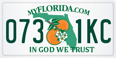 FL license plate 0731KC
